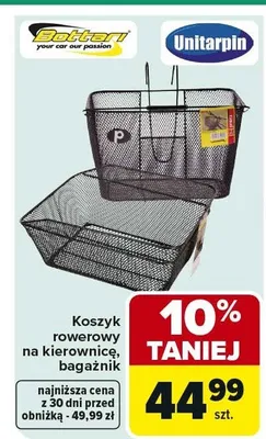 Koszyk rowerowy na kierownicę, bagażnik promocja w Carrefour