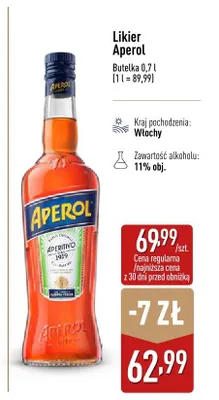 Likier Aperol promocja w Aldi