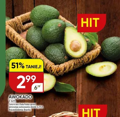 Awokado promocja w Chata Polska