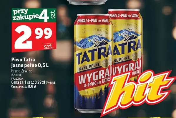 Piwo Tatra promocja w TOPAZ