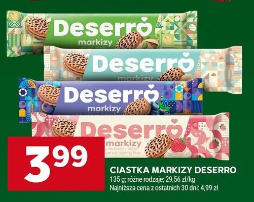 Ciastka markizy śmietankowe Deserro promocja w Stokrotka