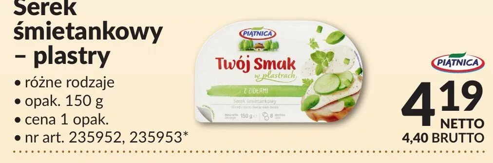 Serek śmietankowy plastry Makro promocja w Makro