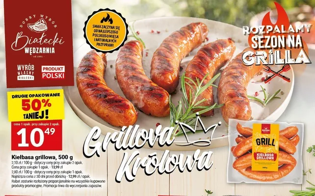 Kiełbasa grillowa Białecki Wędzarnia promocja w Twój Market