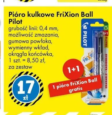 Pióro kulkowe FriXion Ball Pilot promocja w Tedi