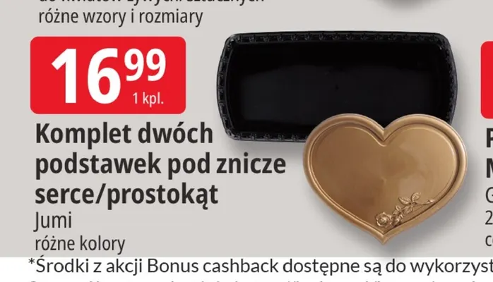 Komplet dwóch podstawek pod znicze prostokąt Jumi promocja w Leclerc