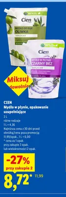 Mydło w płynie opakowanie uzupełniające oliwka Cien promocja w Lidl