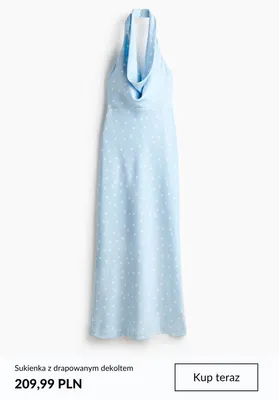 Sukienka z drapowanym dekoltem promocja w H&M