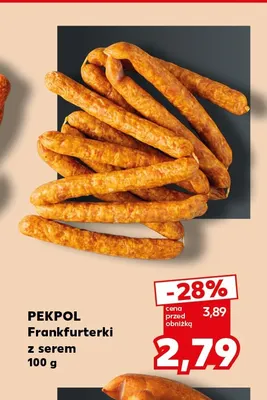 Frankfurterki z serem Pekpol promocja w Kaufland