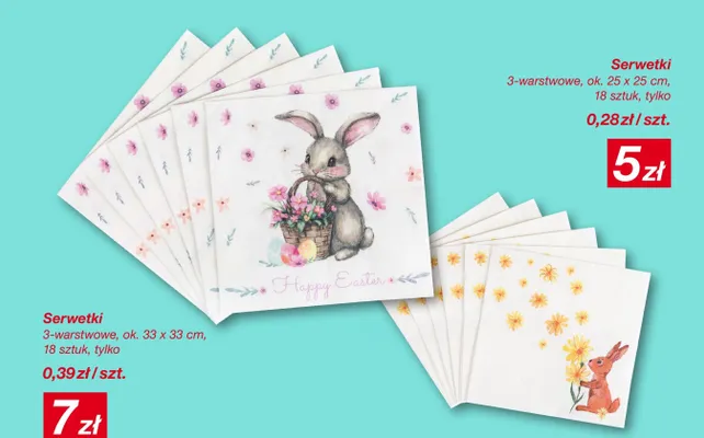 Serwetki 3-warstwowe promocja w KiK