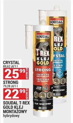 T-Rex Gold klej montażowy hybrydowy Crystal promocja w Merkury Market