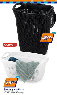 Kosz na pranie Curver czarny 57l promocja w Action