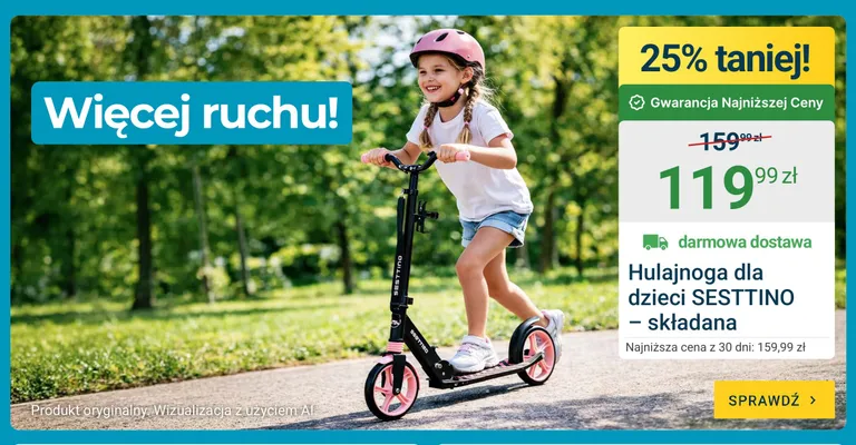 Hulajnoga dla dzieci Sesttino składana promocja w ERLI