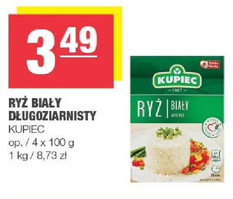 Ryż biały długoziarnisty Kupiec promocja w SPAR