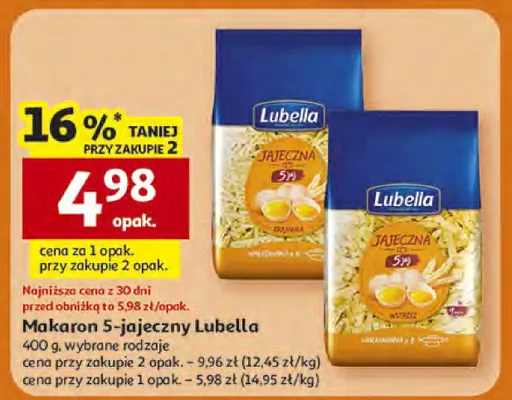 Makaron 5-jajeczny promocja w Auchan