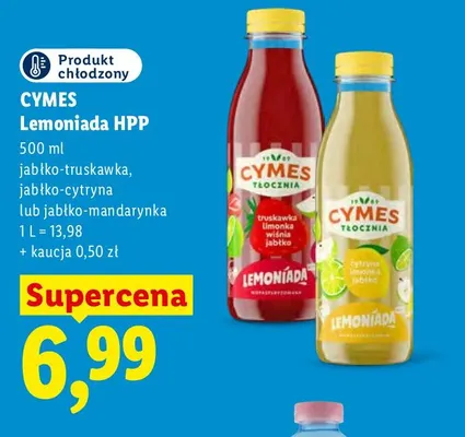 Lemoniada HPP jabłko-mandarynka Cymes promocja w Lidl