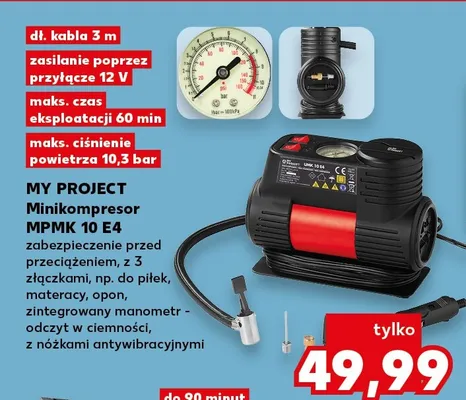 Minikompresor My Project Mpmk 10 E4 promocja w Kaufland