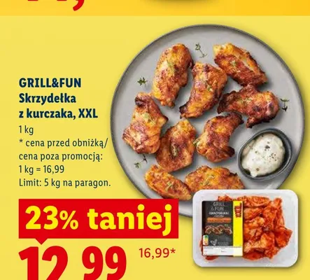 Skrzydełka z kurczaka Grill&Fun XXL promocja w Lidl