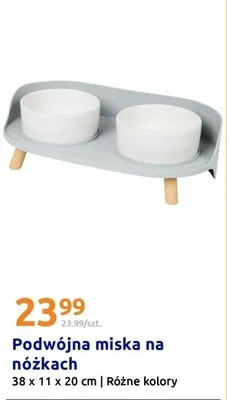 Podwójna miska na nóżkach promocja w Action