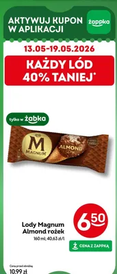 Lody Magnum Almond rożek promocja w Żabka