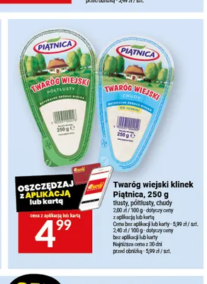 Twaróg wiejski klinek półtłusty Piątnica promocja w Twój Market