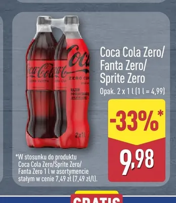 Napój gazowany Sprite Zero 2-pak promocja w Aldi