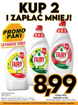 Płyn do naczyń Fairy cytryna promocja w Kupiec