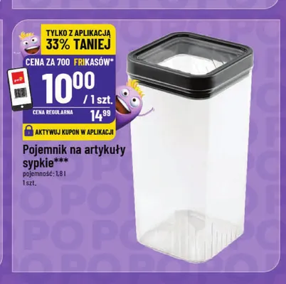 Pojemnik na artykuły sypkie 1,8 l promocja w POLOmarket