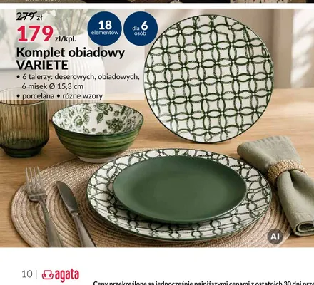 Komplet obiadowy róża Chodzież promocja w Salony Agata