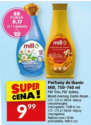 Perfumy do tkanin Mill, 1,9-260 ml promocja w Twój Market