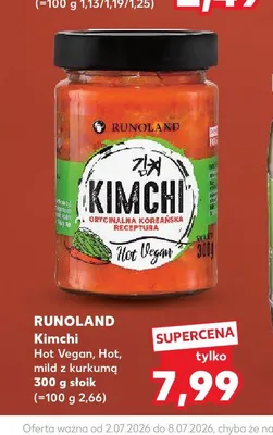 Kimchi Runoland łagodny z kurkumą promocja w Kaufland