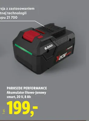 Akumulator litowo-jonowy smart Parkside Performance 8Ah promocja w Lidl