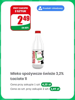Mleko spożywcze świeże 3,2% Łaciate promocja w Dino