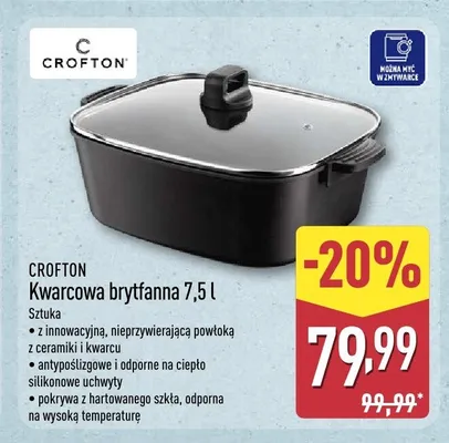 Kwarcowa brytfanna Crofton promocja w Aldi