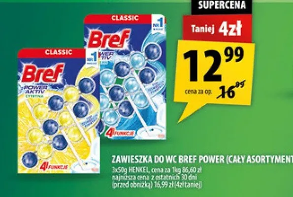 Zawieszka do WC Bref Power (cały asortyment) promocja w Arhelan