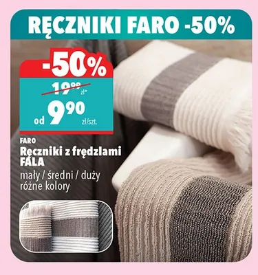 Ręczniki z frędzlami Fala mały/średni/duży różne kolory promocja w Biedronka