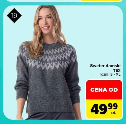 Sweter damski TEX promocja w Carrefour