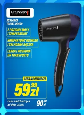Suszarka Remington Travel D2400 promocja w RTV EURO AGD