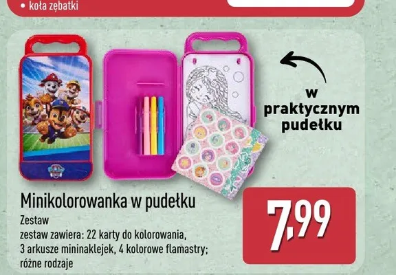 Minikolorowanka w pudełku promocja w Aldi