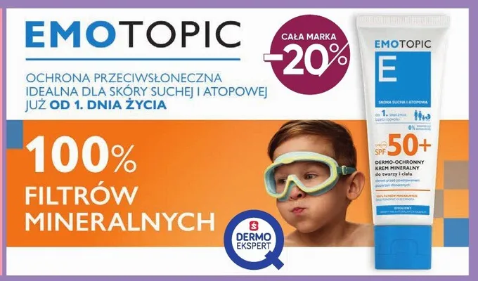 Ochrona przeciwsłoneczna idealna na skórę suchą, wrażliwą i atopową już od 1. dnia życia promocja w Super-Pharm