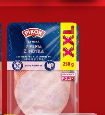 Szynka z fileta z indyka w plastrach Pikok XXL promocja w Lidl