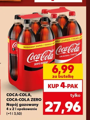 Napój gazowany Coca-Cola Zero 4-pak promocja w Kaufland