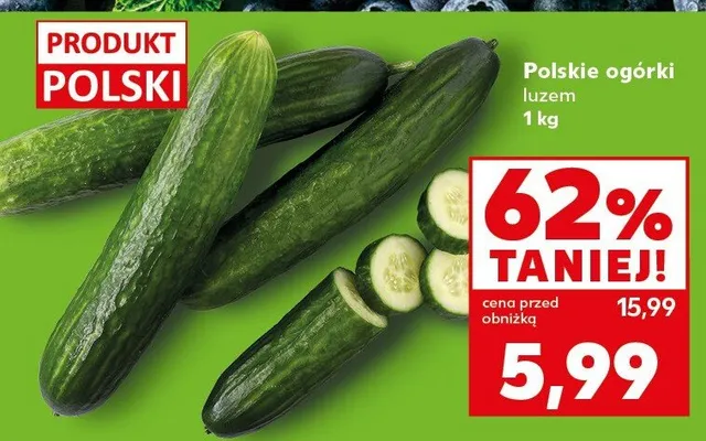 Ogórki luzem promocja w Kaufland