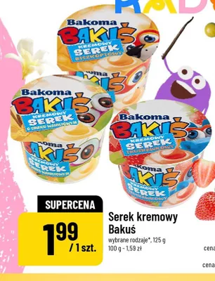 Serek kremowy o smaku waniliowym Bakuś promocja w POLOmarket