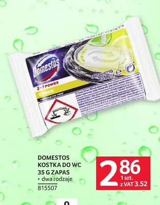 Kostka do WC Domestos 3 in 1 Power Citrus zapas 35g promocja w Selgros