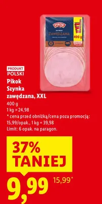 Szynka zawędrana XXL promocja w Lidl