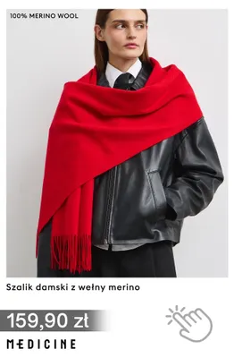 Szalik damski z wełny merino Medicine promocja w Medicine