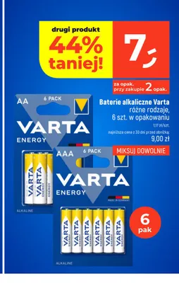Baterie alkaliczne Varta AAA promocja w Dealz