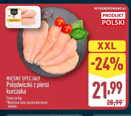 Polędwiczki z piersi kurczaka Mięsne Specjały promocja w Aldi