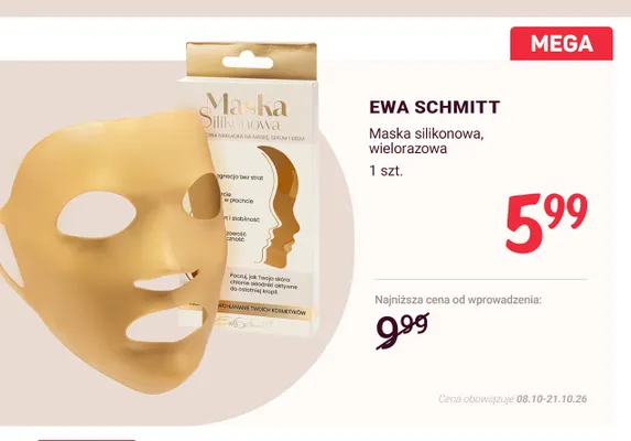 Maska silikonowa wielorazowa Ewa Schmitt promocja w Rossmann