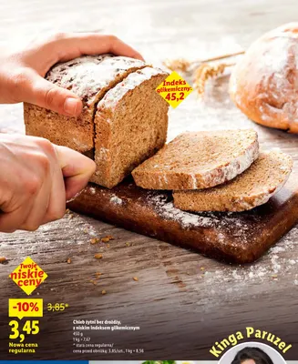Chleb żytni bez drożdży z niskim indeksem glikemicznym promocja w Lidl